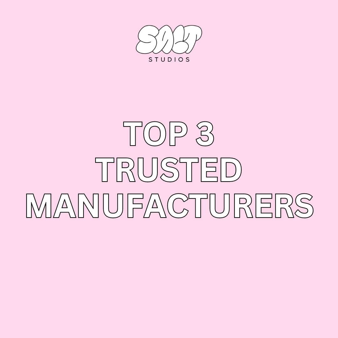 A picture with the text "Top 3 Trusted Manufacturers"