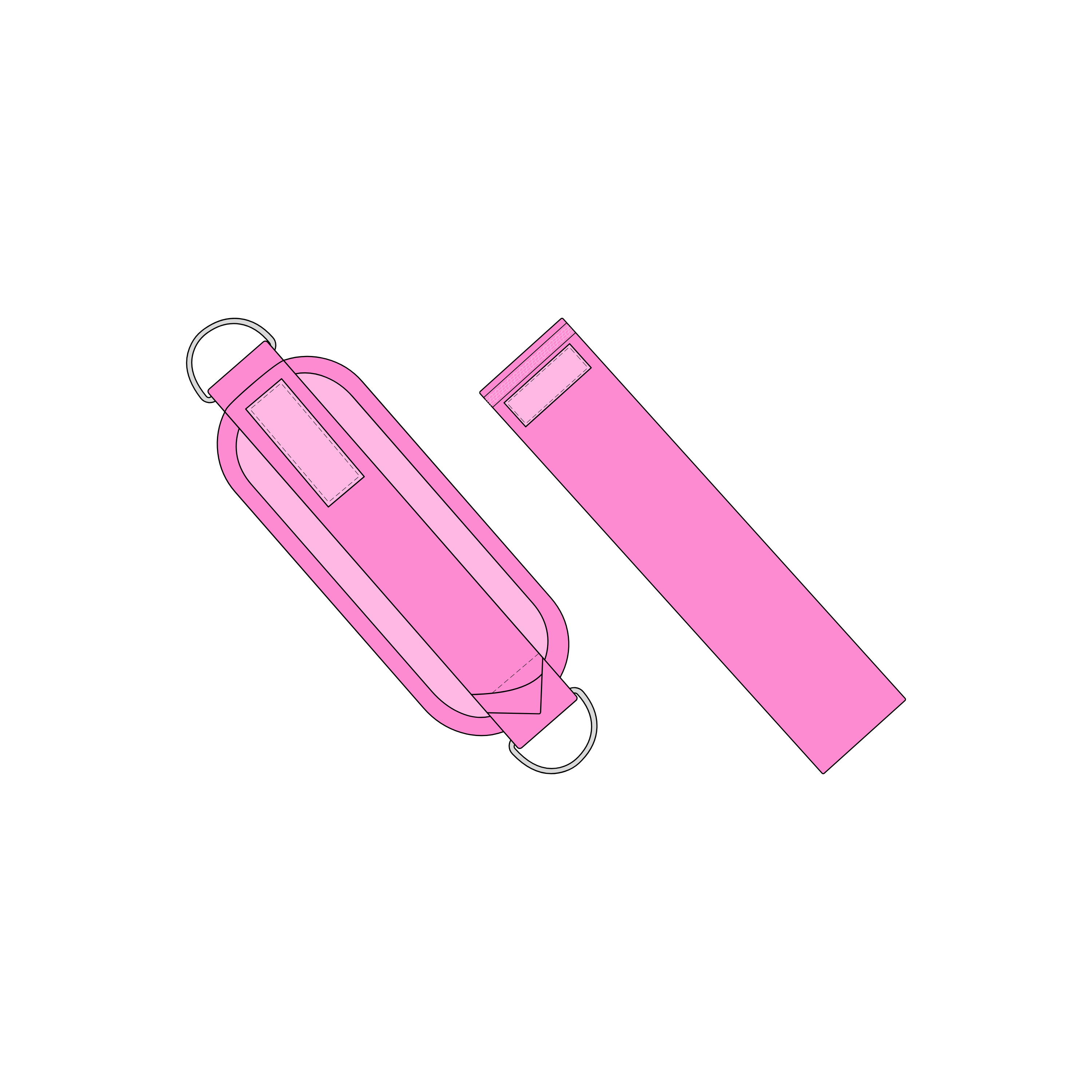 A pink ankle strap and resistance band from the Gym Babe Mockup Pack