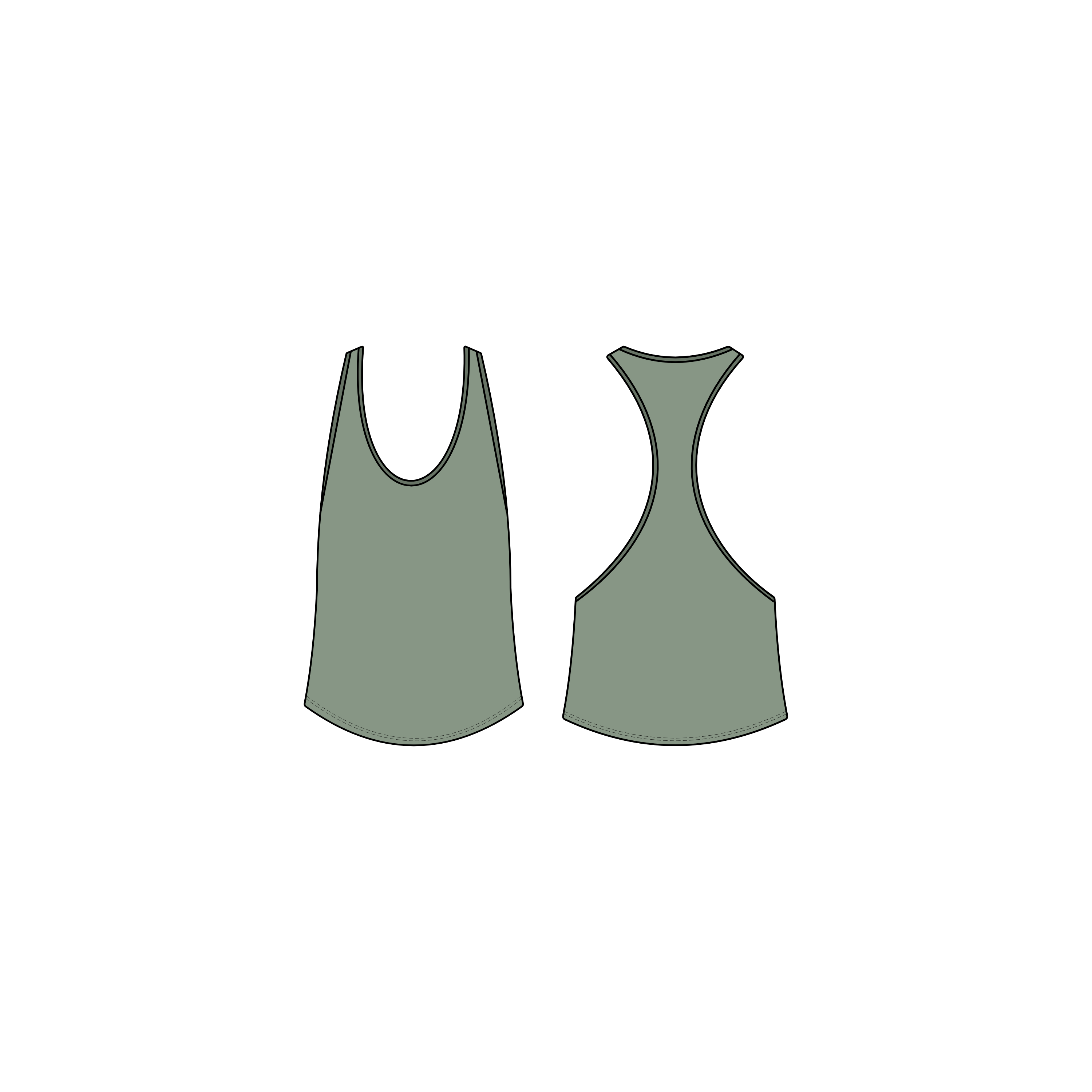 The front and back of a green tank top from the Gym Bro Mockup Pack